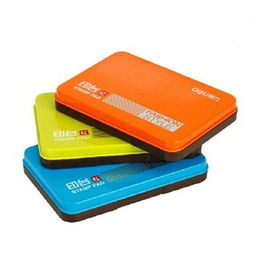 得力9863快干印臺 紅藍雙色，辦公效率之選